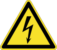 Brad 250222 - pictogram gevaar elektrisch vel 3 stuks pictogram 307