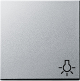 Gira 028526 - wipplaat drukcontact licht aluminium 55