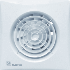 Soler & Palau 5210425400 - toiletventilator silent 200crz (met instelbare nalooptijd max. 30 minuten)