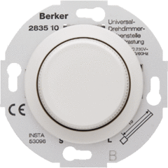 Berker 283510 - draaidimmer nevenpost polar wit 1390gp (in combinatie met bovenstaande hoofddimmer)
