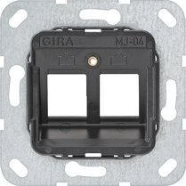 Gira 560400 - draagring 2x modulair jack nr4 basis (t.b.v. radial panduit-kj en klem keystones)