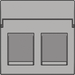 Niko 121-65200 - inzetplaat 2x modulair jack sterling