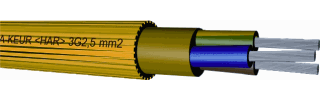 Draka 120420 - TU4082525 S - qwpk geel pur kabel 3g1 prijs per meter