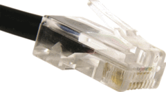Radiall R280MOD8T8 - Plug modulaire connector plug (steker) RJ45 CAT6 doos 25 stuks (ronde kabel soepele kern)