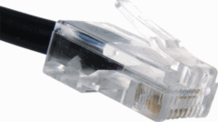 Radiall R280MOD8X8 - Plug modulaire connector plug (steker) rj45 cat5e doos 25 stuks (platte kabel soepele kern)
