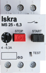 Iskra 481000108 - motorbeveiligingsschakelaar 2,5-4a 3-polig