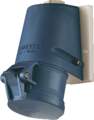 Mennekes 1341 - cee wcd 3p 16a 230v klem blauw