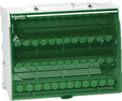 Schneider Electric LGY412548 - verdeelblok 4-polig 125a 4x12 aansluitingen