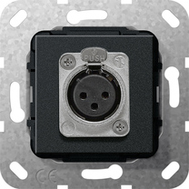 Gira 566710 - basiselement xlr-d soldeeraansluiting