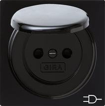 Gira 045447 - wcd randaarde klapdeksel zwart s-color