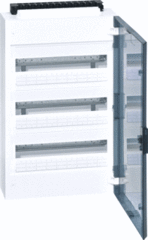 Hager VB318P - opbouw verdeler 3x18module deur transparant