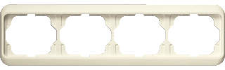 Busch Jaeger 2CKA001754A3815 - afdekraam 4-voudig 1724-22g ivoor