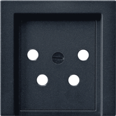Gira 0279005 - inzetplaat kpn 4-polig zwart mat