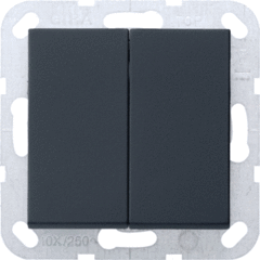 Gira 0128005 - drukvlakschakelaar 2x wissel zwart mat
