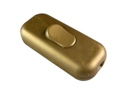 Snoerschakelaar 51222 goud/brons 1-polig met schroef