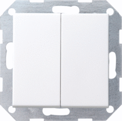 Gira 286027 - drukvlakschakelaar serie System 55 zuiver wit mat vertikale wip