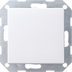 Gira 012127 - drukvlakschakelaar wissel recht System 55 zuiver wit mat (vertikale wip)