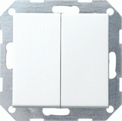 Gira 286127 - drukvlakschakelaar wissel/wissel System 55 zuiver wit mat (vertikale wip)