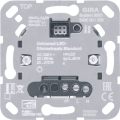 Gira 540000 - dimmer Systeem3000 universeel tastdimmer standaard Led 3-60w