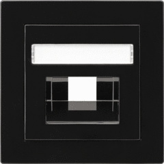 Gira 028447 - inzetplaat 1/2xmj uae zwart s-color voor bovenstaande datawcd´s