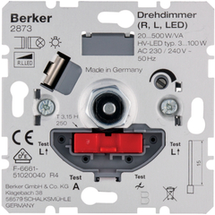 Berker 2873 - led-druk-draai dimmer 3-100 w (led, r, l)
