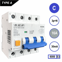 SEP Europe - rcm4-c16.03 - rcm4 aardlekautomaat 3p+n c16 30ma 6ka