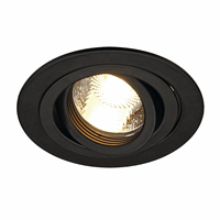 SLV 113490 - new tria gu10 round zwart 1xgu10 klemveer