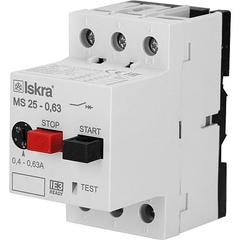 Iskra 481000104 - motorbeveiliging ms25 0,40 - 0,63 amp. 3-polig