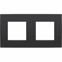 Niko 130-76800 - afdekraam 2-voudig intense zwart mat
