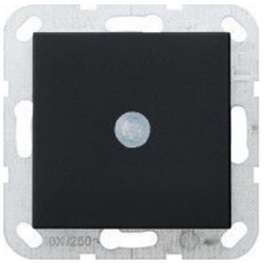 Gira afdekplaat zwart mat met PIR bewegingsmelder voor inbouwdoos 50mm