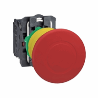 Schneider Electric XB5AT842 - Harmony XB5, Noodstopknop Ø40mm, Montage Ø22mm, Duw-trekontgr., Rood