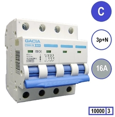 GACIA Europe - pb8h-3nc16 - automaat 3p+n c-kar. 16a 10ka