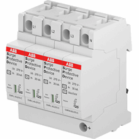 ABB Componenten 2CTB803973R1100 - Overspanningsbeveiliging Type 2, 3P+N Cardridge vervangbaar