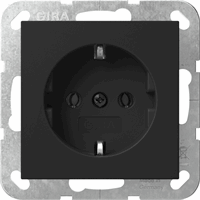 Gira 4466005 - wcd randaarde system 55 zwart mat (nieuw type)