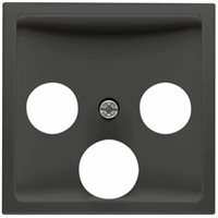 Peha 00276802 - Centraalplaat tbv COAX antenneds.volgens DIN 45 330, zwart
