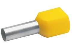 Klauke 800073231 - adereindhuls geel 2x6mm2 zak 20 stuks