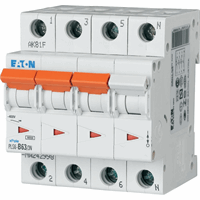 Eaton 242998 - installatie-automaat (mcb) pls6, 63a, 3p+n, b-kar., 6ka