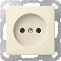 Gira 448001 - wcd zonder randaarde 2-polig system 55 creme wit glanzend