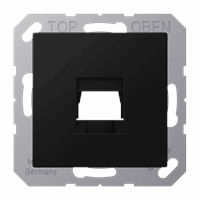 Jung A1569-1WESWM - inzetplaat 1-voudig amp 6/8 grafiet zwart mat