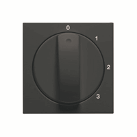 Peha 00276962 - Centraalplaat BADORA met knop voor 3-standen-schakelaar, Mat zwart (exclusief schakelaar)