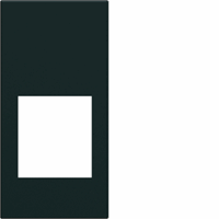 Hager WXD201N - Gallery centraalplaat data/multimedia, 22,5 mm, zwart