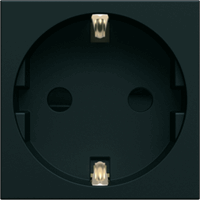 Hager - WXF160N - Gallery contactdoos, steekklem, 1-voudig, zwart