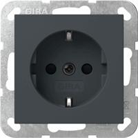Gira 475528 - wcd randaarde kinderveilig system 55 antraciet