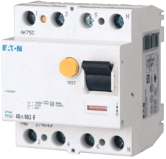 Eaton 187456 - aardlekschakelaar (rccb) pfim 40a, 4p, 30ma,type f kortvertraagd