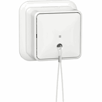 Gira 314611 - trekschakelaar wissel + onderplaat opbouw zuiver wit glanzend