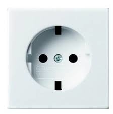 Busch Jaeger Kap-Future - Losse afdekplaat voor wandcontactdoos met randaarde zonder onderstuk zuiver wit glanzend