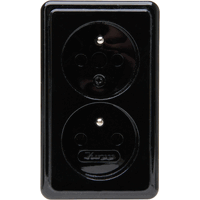 Kopp 108405008 - standard - wandcontactdoos 2-voudig pa, zwart