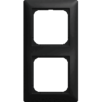 Busch Jaeger 2CKA001725A1569 - afdekraam 2-voudig si-b-matzwart