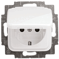 Busch Jaeger 2CKA002013A5314 - wcd randaarde kinderveilig klapdeksel 20 EUKB-214 reflex alpin wit