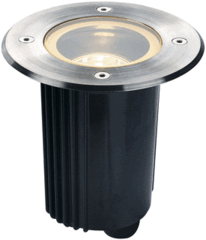 SLV 229320 - dasar 115 gu10 vloerinbouwlamp, rond, rvs 316, max. 35 w, ip67